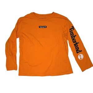 Timberland Boys Orange Long Sleeve Tee NWT